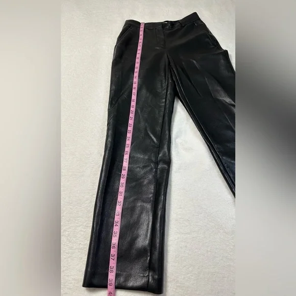 Aritzia Babaton Wide Leg Black Faux Leather Pants in Size 2 - Picture 4 of 16